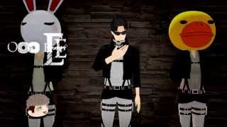 【進撃のMMD】(Jean/Eren/Marco/Sasha) Witch Doctor【感謝祭遅刻＆モーショントレース】