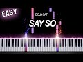 Doja Cat - Say So - EASY Piano Tutorial by PlutaX