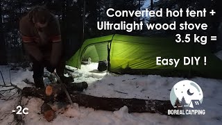 I Spent the Night Solo Hot Tent Camping with a CONVERTED Tent!