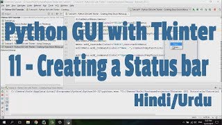 Python GUI with Tkinter - 11 - Creating status in Hindi/Urdu