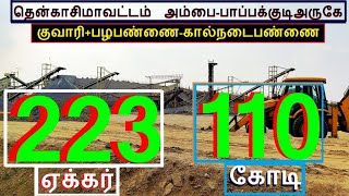 தென்காசி-அம்பை-பாப்பகுடி 223 ஏக்கர் குவாரி. கிரஷர். கால்நடை+பழபண்ணை.110 கோடி-1986-024.12.27 #ஹோ #JJJ