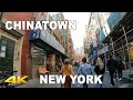 🇺🇸   Walking tour in Chinatown and little Italy | NEW YORK | 4K