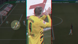 Haaland impossible angle goal 😱 He's not human