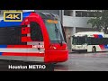 Houston METRO Bus and Rail in Action, Afternoon Downtown Rush Hour,