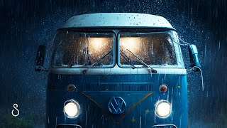 Heavy Rain On Campervan💧Black Screen | 12 Hours | Sleep In Series
