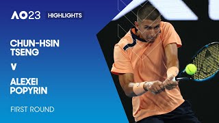 Chun-hsin Tseng v Alexei Popyrin Highlights | Australian Open 2023 First Round