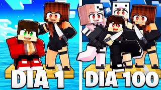 SOBREVIVI 100 DIAS em UMA JANGADA com MENINAS YANDERE no MINECRAFT - O FILME