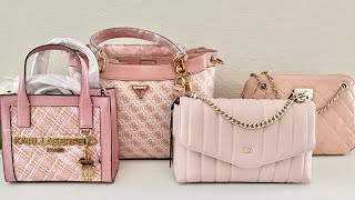 💕UNBOXING Beautiful Contemporary Pink Handbags | KL DKNY GUESS💕