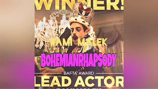 Rami Malek Winner BAFTA and Golden Globe Best Actor Bohemianrhapsody Movie 2019