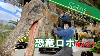 迫力満点！福井市に実物大の恐竜現る…王国福井で4月21日から企画展「THE恐竜in福井」設営スタート