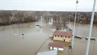 Elkhart Central High School under water