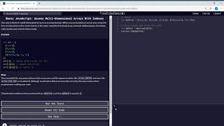 Basic JavaScript (41/111) | Access Multi Dimensional Arrays With Indexes | freeCodeCamp