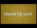 Cheek by jowl Meaning