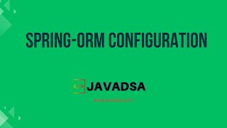 Spring-ORM-Configuration