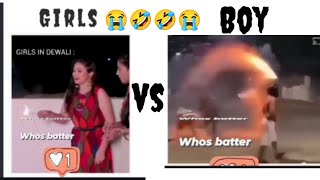 Girl vs Boy memes 🤣🤣 girl vs boy Diwali funny video @MemesRandom  #funny
