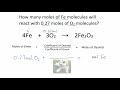 how to find the mole ratio to solve stoichiometry problems