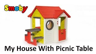 Smoby My House With Picnic Table Childrens Play House Kids UK