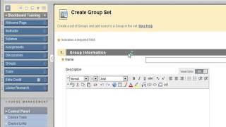 Create User Groups / Blackboard Tutorial