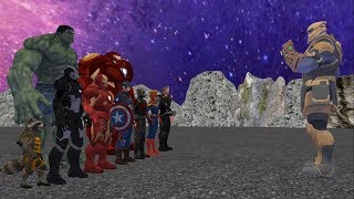 Thanos vs Avengers, Part-2 , ( Thanos vs Ironman , Captain Marvel, Hulk, Thor, Racoon)