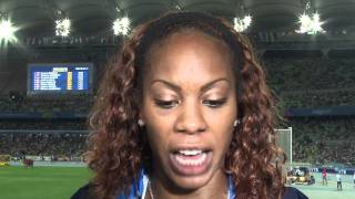 From the Daegu 2011 Mixed Zone: 400m W Heat 5 - Sanya Richards USA