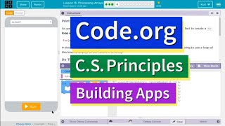 Processing Arrays Lesson 15.4 Tutorial with Answers Code.org CS Principles