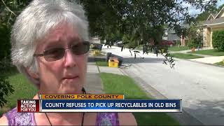 Polk County refuses to pick up recyclables in old bins