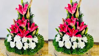 How to Make Flower Bouquet With Real Flower’s Standing Flower, Bouquet Arrangement Florist Sujeet