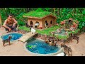 Rescue Cute Puppies Build New Dog House Mud And Fish Pond Aquarium