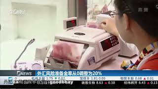 外汇风险准备金率从0调整为20%财经