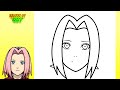 how to draw sakura step by step