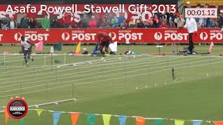 Asafa Powell 2013 Stawell Gift timed by our Laser Stopwatch