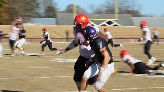 Ferris State's Sam Heyboer interepts a pass against Ouachita Baptist.