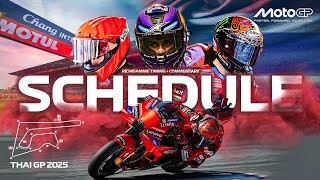 MotoGP Race Week Schedule Thailand GP 2025 - Chang International Circuit