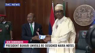 (VIDEO) Re-designed Naira Notes Unveiled by President Buhari