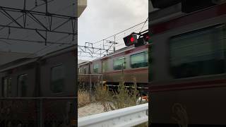 【しなの鉄道】車の中から撮影した踏切を高速通過するSR1系普通列車　#shorts #しなの鉄道 #sr1系 #鉄道 #高速通過