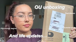 My life recently (an update) and unboxing my OU module materials | Open University