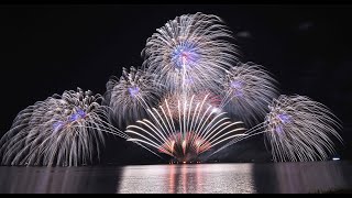 [4k60p]2023おみたま花火大会 【祝砲一斉打ち+ｵｰﾌﾟﾆﾝｸﾞﾐｭｰｼﾞｯｸｽﾀｰﾏｲﾝ】／Omitama Fireworks Festival (Yamazaki Enka)