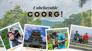 Coorg in the Rain: Stunning Views & Sacred Sites! Glass Bridge , Namdroling Monastery ,Talakavery