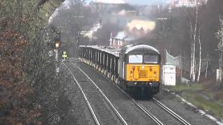 Screaming Grid 56302 Ups the Power at Oakenshaw on 6Z70 Shipley Crossley Evans - Cardiff Tidal