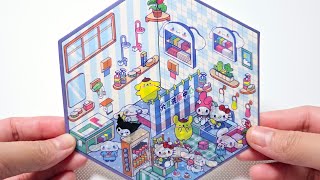 Sticker ASMR DIY Sanrio Onsen / Hot Spring / Sauna with Scene Stickers | 3D Decorative DIY stickers