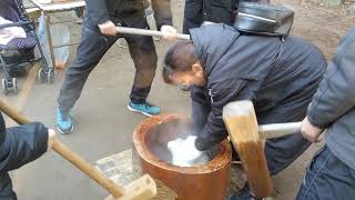 令和2年小鶴諏訪神社元旦祭 新春餅つき