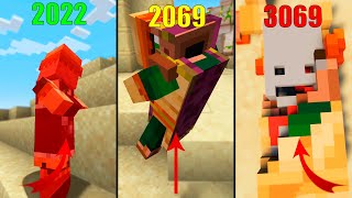 MINECRAFT PHYSICS IN 2022 VS 2069 VS 3069 | VILLAGE #SHORTS