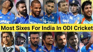 Most Sixes For India In ODI Cricket 🏏 Top 25 Batsman 🔥 #shorts #rohitsharma #msdhoni #viratkohli