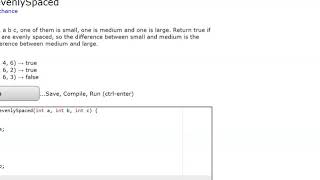 Logic - 2 (evenlySpaced) Java Tutorial || codingbat.com