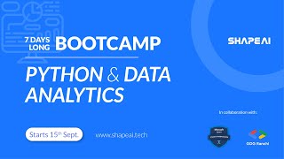 PYTHON AND DATA ANALYTICS : Day - 7