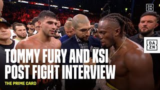 TOMMY FURY AND KSI POST FIGHT INTERVIEW | THE PRIME CARD