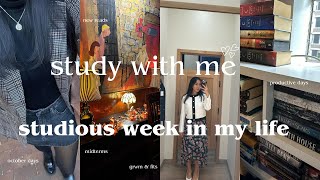 a studious week in my life at college📚🕰️ | midterms, classes, new reads, productive days