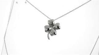 Four Leaf Clover Shamrock Charm Pendant Necklace 925 Sterling Silver