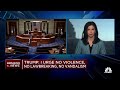 President Donald Trump: I urge no violence, no lawbreaking, no vandalism