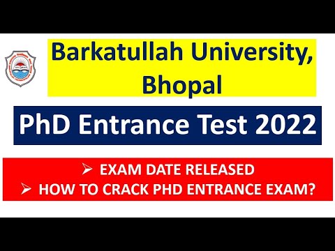 Barkatullah University PhD Admission 2022 | Imp Notice| How To Prepare ...